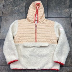 Women’s Ivory Ella 1/2 Zip Pullover Sherpa Fleece Jacket Size XL